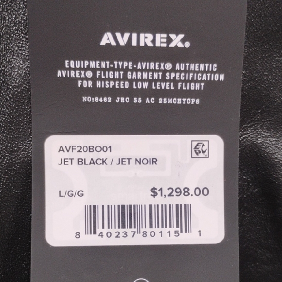 SALE! New Avirex Black Embroidered Leather Bomber Jacket Patches USA Sz.L - Picture 8 of 11